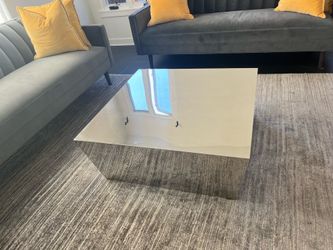 Mirrored Stainless Steel Cube coffee table