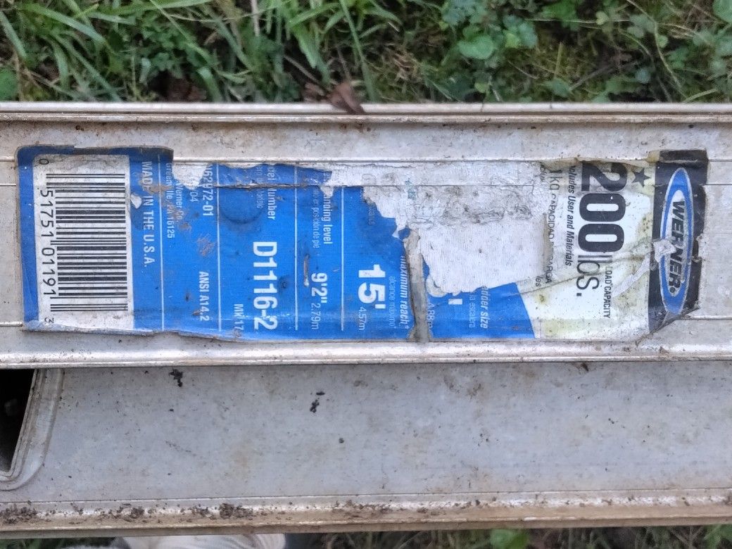 15 Ft Werner Extension Ladder