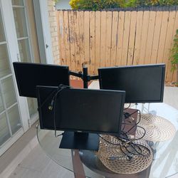 3 Monitors And 1 Arm Brakect