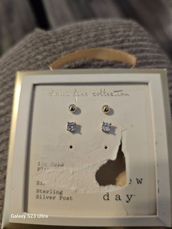 Aretes 925 bañados 14k