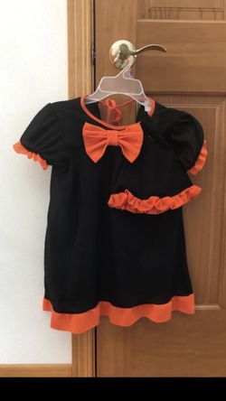 Child's witch dress with hat - size medium 2-4