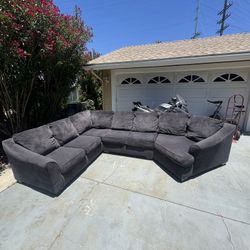 Ashley Furniture Dark Gray Three Piece Sectional Couch- Will Deliver For Extra Fee