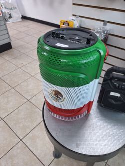 Mexico Flag Barrel Bluetooth Speaker