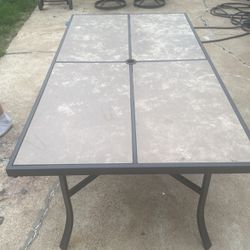 70 By 38 Removable Glass Patio Table 
