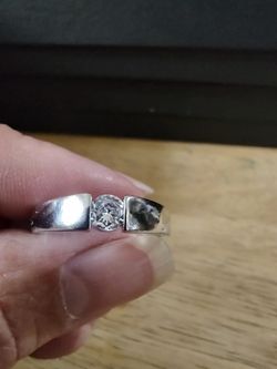 Women Ring Stainless Steel Zirconium $40 Size 9