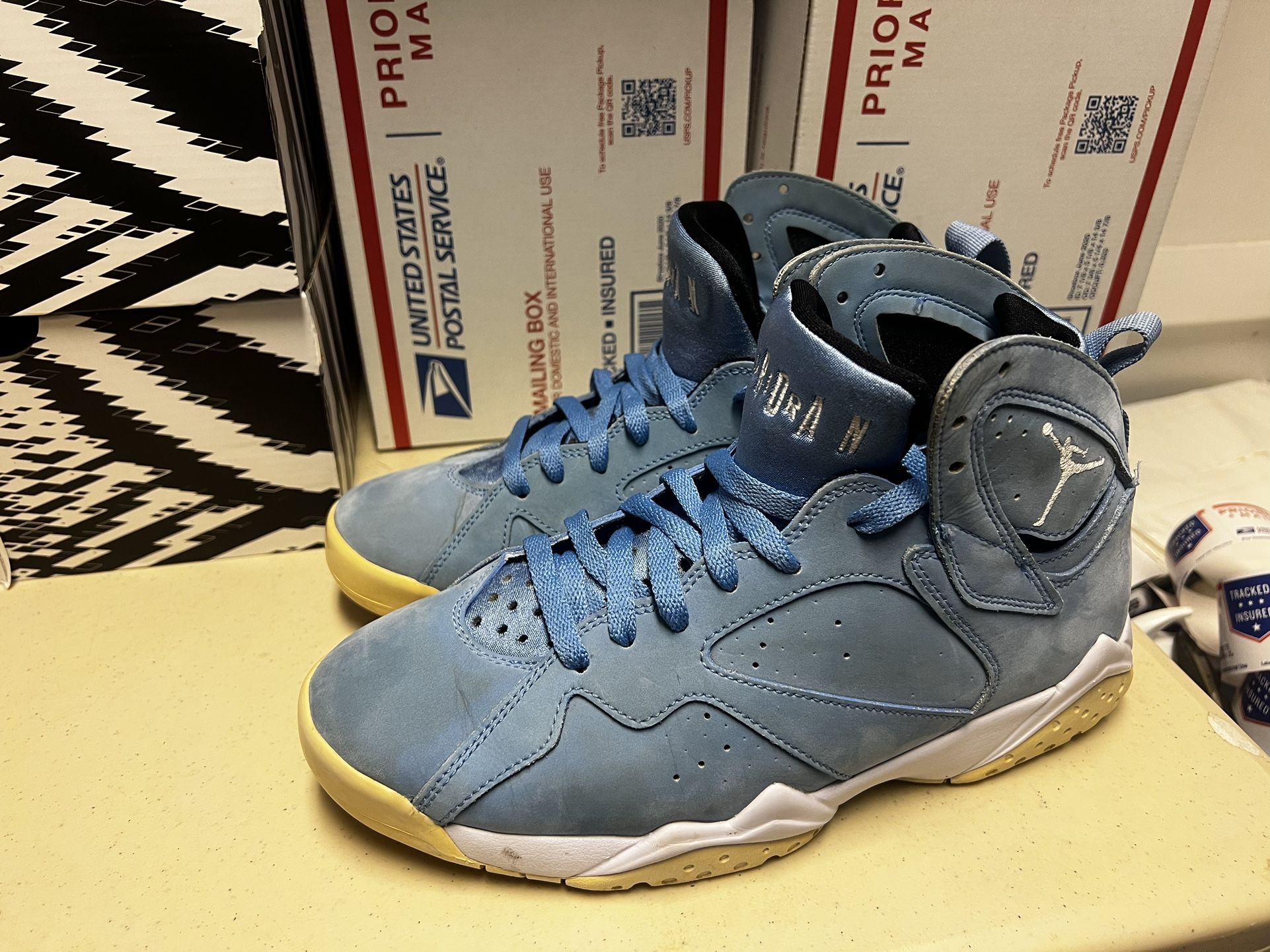 Air Jordan retro 7 VII Unc Blue Size 8