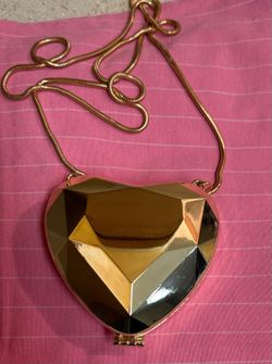 Gold Heart shaped Shoulder clutch