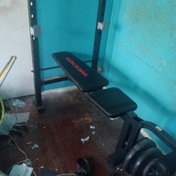 Weight Bench With Leg Extension And Hamstring Curl Set