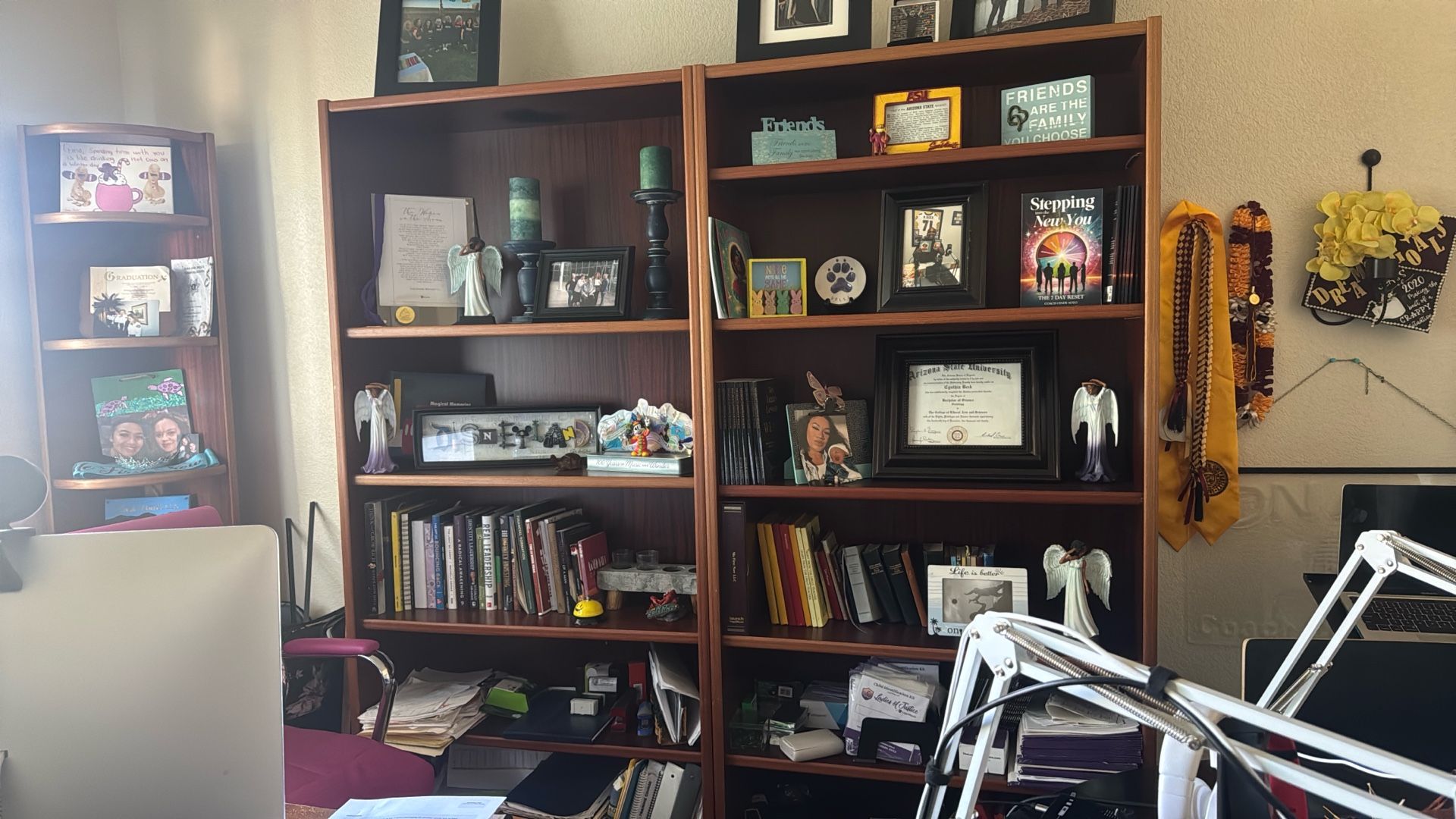 Moving Sale! Priced To Sell!!! Wood Bookshelf And Desk