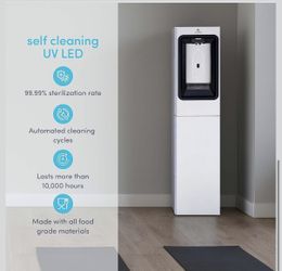 Freestanding Bottle Filler - Sensor Dispensing, UV Cleaning, Dual Filtration
