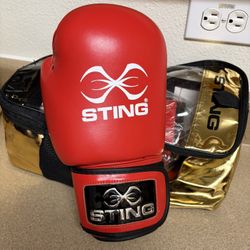 Sting USA Boxing Approved Competition Leather Boxing Gloves 10oz