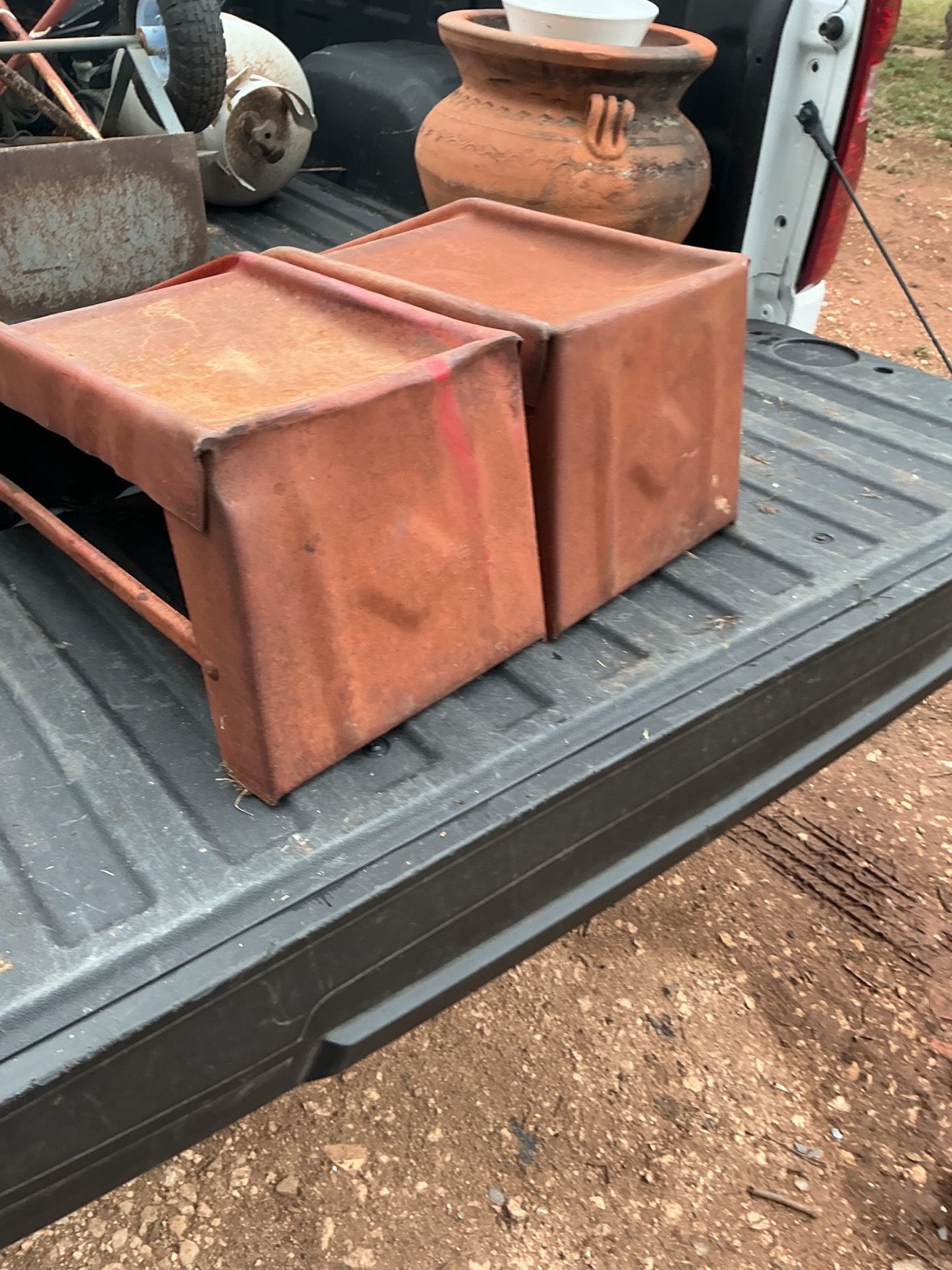 A pair of car ramps