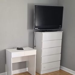 Bedroom Bundle: Dresser + Desk + Sony Roku TV