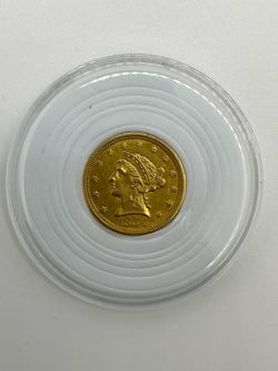 1854 Liberty head $2.5 Gold Quarter Eagle Head