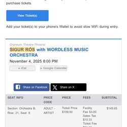 Sigur Ros Concert November 4 
