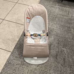 Beige Tan Neutral Baby Bjorn Bouncer With Play Bar