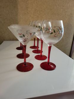 Pfaltzgraff Winterberry Wine & Martini Glasses
