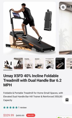 Brand New Umay X5FD Foldable Incline Treadmill