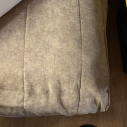 Futon with brown cover