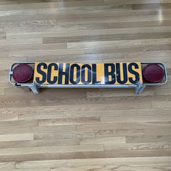 Antique School Bus Sign w/ Original lights 
