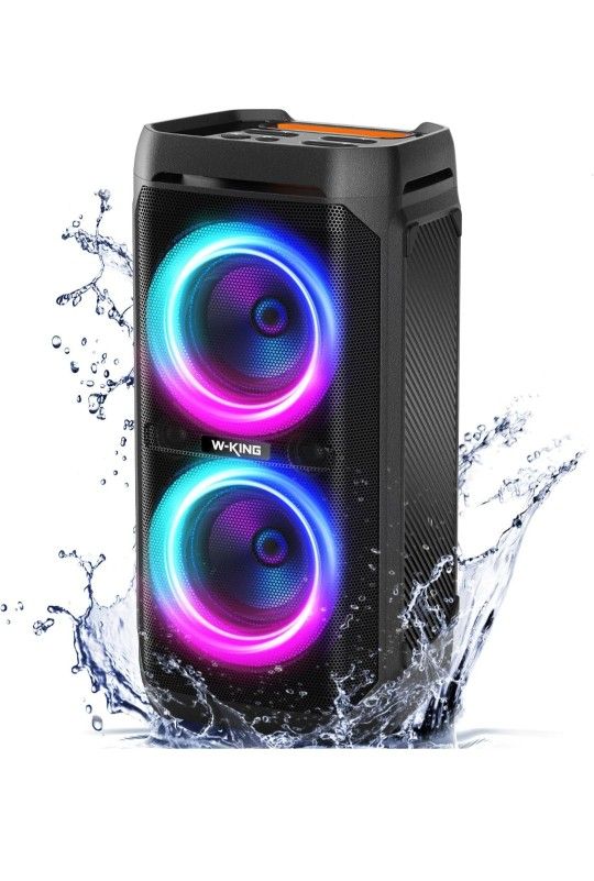 W-KING 240W Bluetooth Speaker,Loud Boombox with Deep Bass Subwoofers,