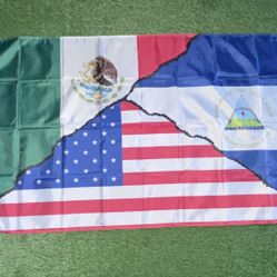 Mexico USA Nicaragua Flag Size 5’x3’