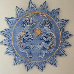 Kokopeli Clay  Wall Hanging 