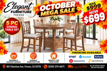 5 PC DINING TABLE