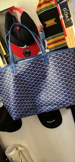 Blue designer-inspired tote bag in great condition. Spacious with plenty of room for everyday use, work, school, or travel. Clean inside and out with 