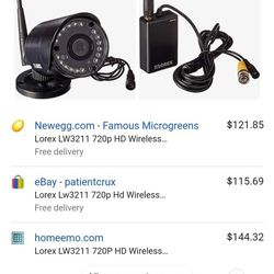 3 Lorex Security Cameras 