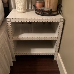 2 White End tables.