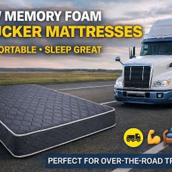 New Trucker Mattress 36x80x7 – Memory Foam Comfortable Sleeper Bed