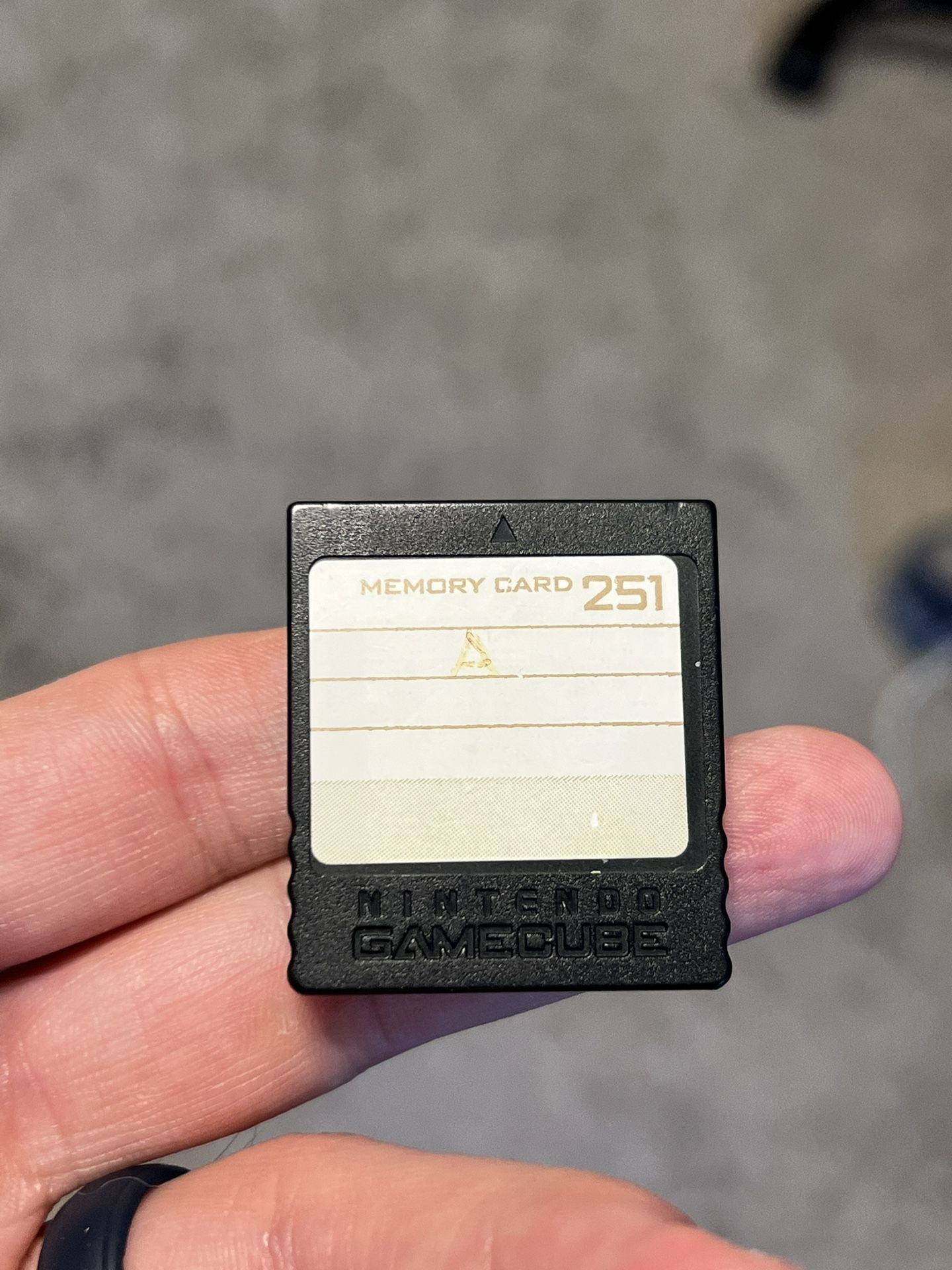 Nintendo gamecube memory card 251 block