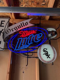 Cargo White Sox Miller Lite Neon Beer Sign