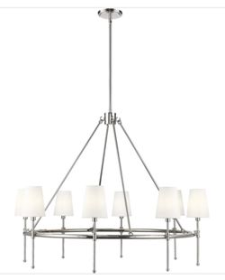 Adorra 8 Light 40” Polished Nickel Chandelier Ceiling Light