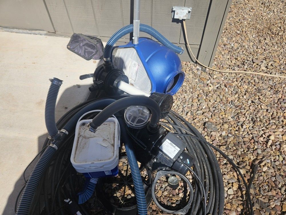 Pool Filter, Pump, Net