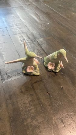 Ceramic Hummingbird Salt and Pepper Shakers