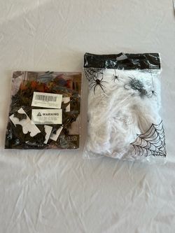 Halloween Decoration Set Spider Web and Bats