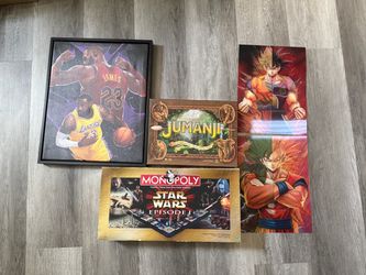 Random Items LeBron James Poster Dragonball Z Goku Poster Jumanji Monopoly Star Wars
