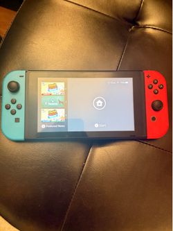 Nintendo switch 1 with dock + game