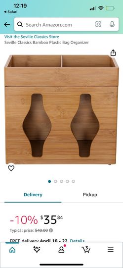 Bamboo Plastic Bag Organizer