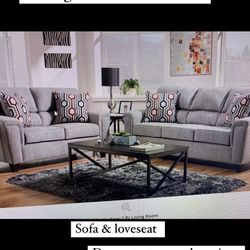 Grey Sofa & Love seat