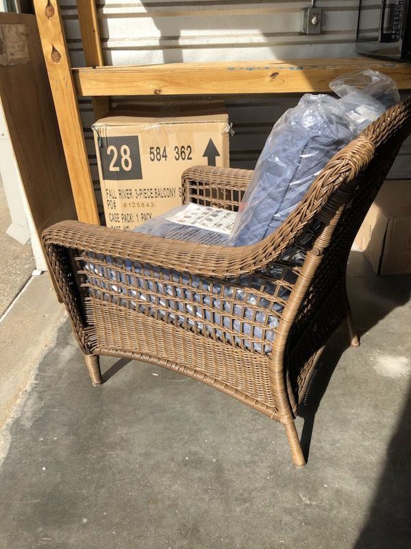 Hampton Bay Spring Haven Brown All Weather Wicker Patio Lounge Chair Hampton Bay Spring Haven Brown All Weather Wicker Patio Lounge Chair With Sky Blue Cushions For In Plano Tx Offerup