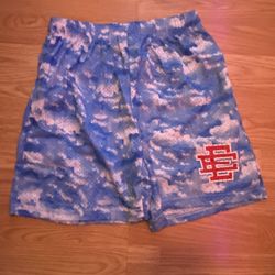 80$ Or Just *Send Best Offer*Eric Emanuel Shorts-Mens Size Medium-Blue White Clouds