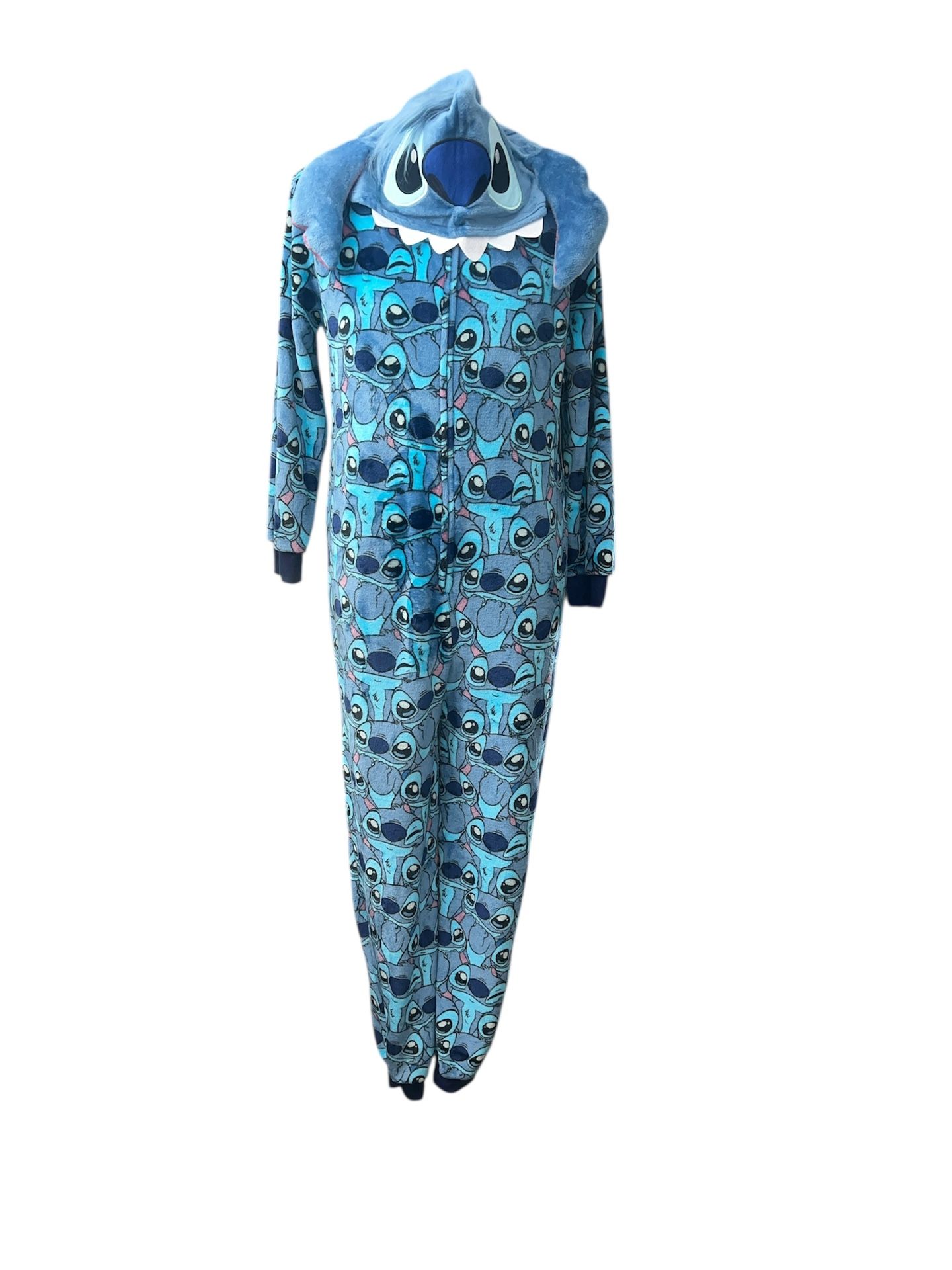 Disney Stitch Blue Character Hooded Blanket PTP 26”, Length 65” Unisex size M/