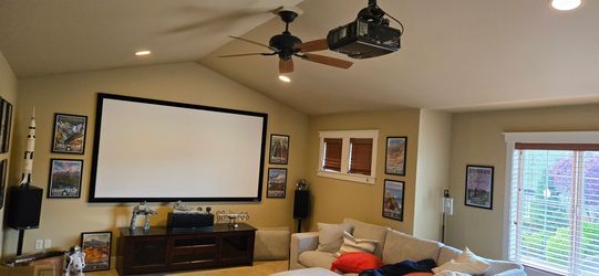 Home theater projector and screen