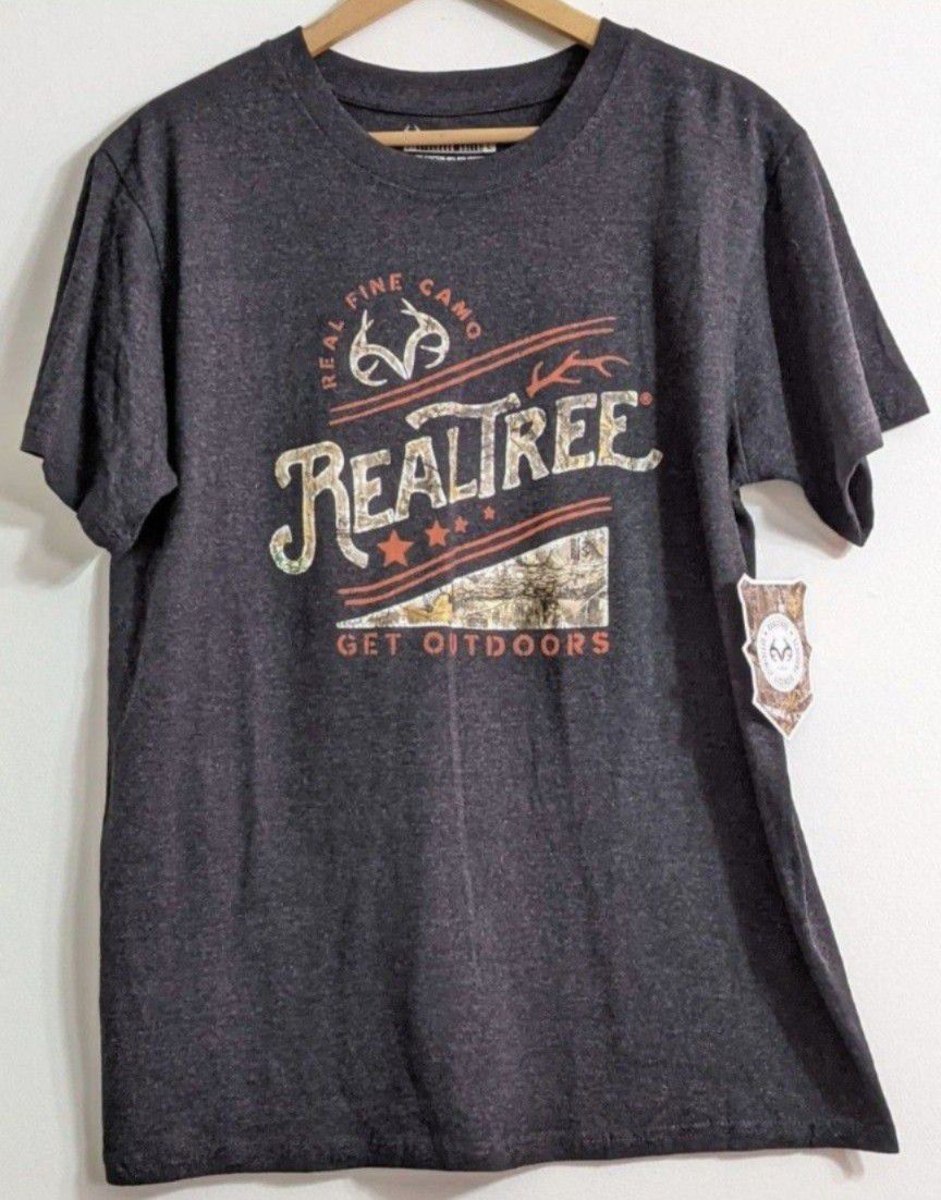 Realtree Men's Get Outdoors Camo Logo Graphic T-Shirt, Size Large