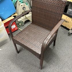 Wicker Lawn Chairs, Pair