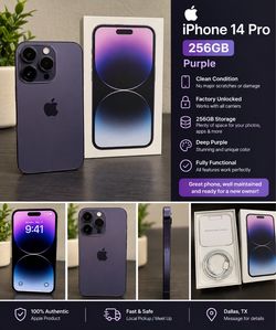 iPhone 14 Pro Max– 256GB – Deep Purple