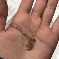 Gold Letter G Necklace 